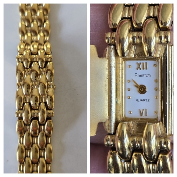 Vintage Armitron Golden Hidden Watch Face watch Bracelet main image 10